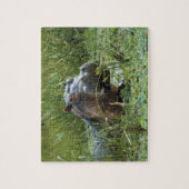 Afrika, Kenia, Masai Mara NR. Eine Mutter Nilpferd Puzzle (Vertikal)