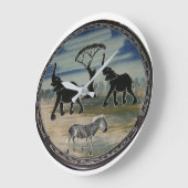 Afrika Kenia Schöne Elegante Tierwelt Große Wanduhr (Winkel)