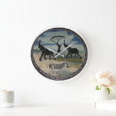 Afrika Kenia Schöne Elegante Tierwelt Große Wanduhr (Zuhause)