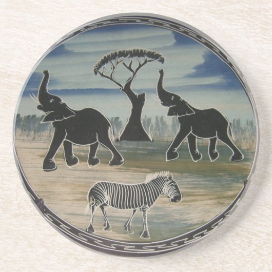 Afrika Kenia Schöne Elegante Tierwelt Untersetzer (Vorne)