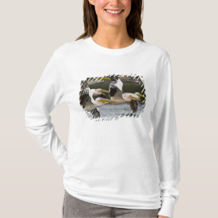 Afrika. Kenia. Weiße Pelikane im Flug am See T-Shirt