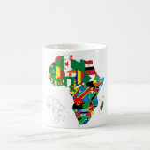 Afrika Kontinent Flagge Karte Kaffeetasse (Mittel)