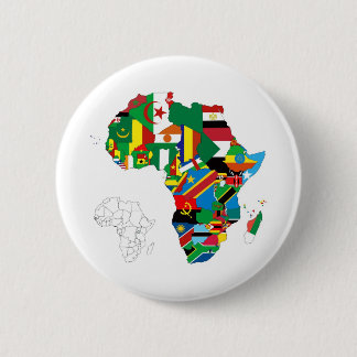 Afrika-Kontinent-Flaggen-Karte Button