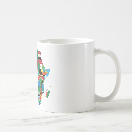 Afrika-Kontinent-Flaggen-Karte Kaffeetasse (Rechts)