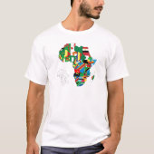Afrika-Kontinent-Flaggen-Karte T-Shirt (Vorderseite)