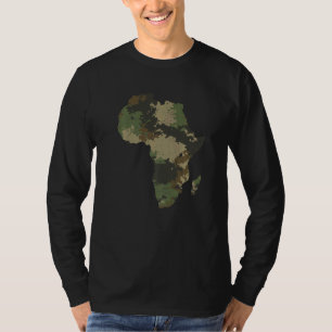 Afrika Kontinent Karte Camo Muster Afrikanische Sa T-Shirt