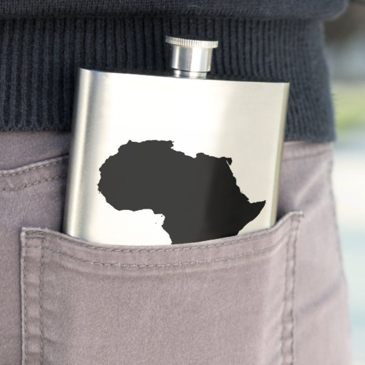 Afrika-Kontinent-Kontur-Flasche Flachmann (Beispiel)