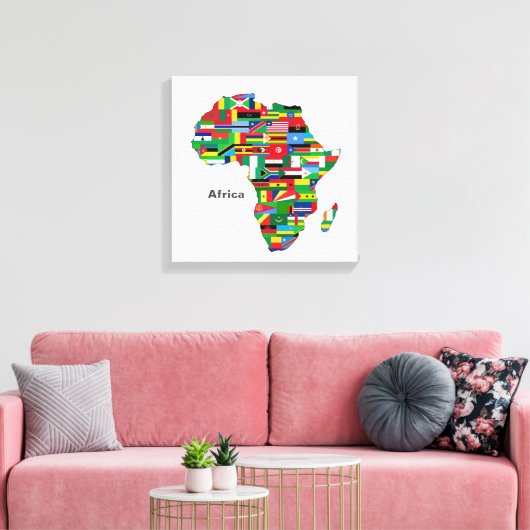 Afrika Kontinent Leinwanddruck (Insitu (Wohnzimmer))