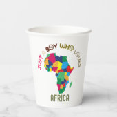 Afrika-Kontinent Pappbecher (Rückseite)