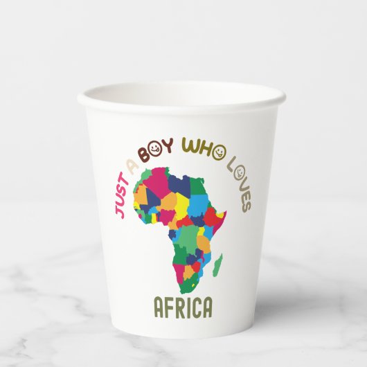 Afrika-Kontinent Pappbecher (Vorderseite)