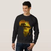 Afrika Kontinent Sunset Rhinoceros Safari Sweatshirt (Vorne ganz)