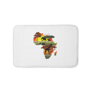 Afrika Kontinent Sunset Safari Natur Wildes Leben Badematte