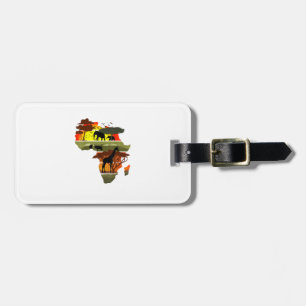 Afrika Kontinent Sunset Safari Natur Wildes Leben Gepäckanhänger