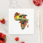 Afrika Kontinent Sunset Safari Natur Wildes Leben Serviette (Beispiel)