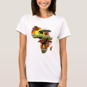 Afrika Kontinent Sunset Safari Natur Wildes Leben T-Shirt