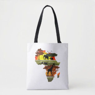 Afrika Kontinent Sunset Safari Natur Wildes Leben Tasche