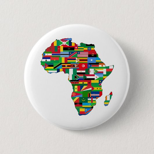 Afrika Kontinentale Länder Flaggenstaaten Button (Vorderseite)