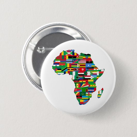 Afrika Kontinentale Länder Flaggenstaaten Button (Vorne & Hinten)