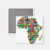 Afrika Kontinentale Länder Flaggenstaaten Magnet (Vorderseite/Rückseite)