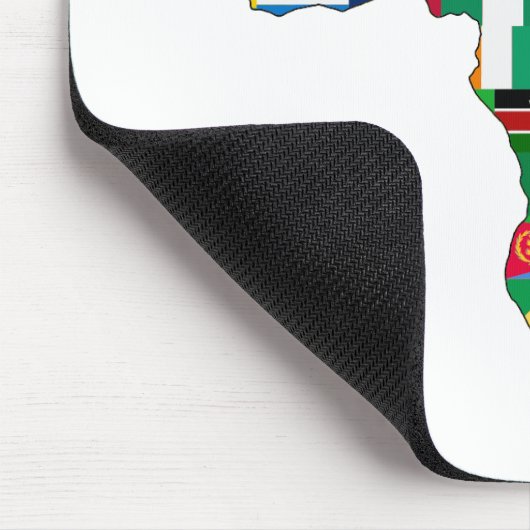 Afrika Kontinentale Länder Flaggenstaaten Mousepad (Ecke)