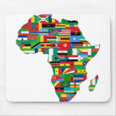 Afrika Kontinentale Länder Flaggenstaaten Mousepad (Vorne)