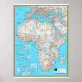 " Afrika: Kontinentales MAP ... Poster (Vorne)