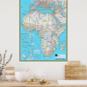 " Afrika: Kontinentales MAP ... Poster (Küche)