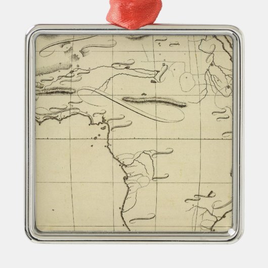 Afrika-Kontur Silbernes Ornament (Vorne)