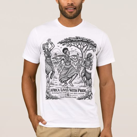 Afrika lebt mit Stolz T-Shirt (Vorderseite)