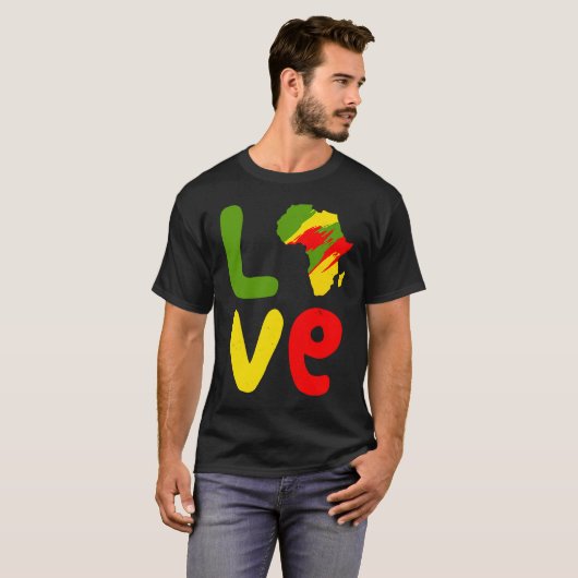 Afrika Liebe Afrika Liebe Afrika T-Shirt (Vorne ganz)