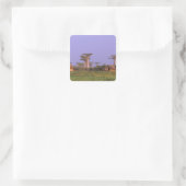 Afrika, Madagaskar, Morondava. Baobabs Quadratischer Aufkleber (Tasche)