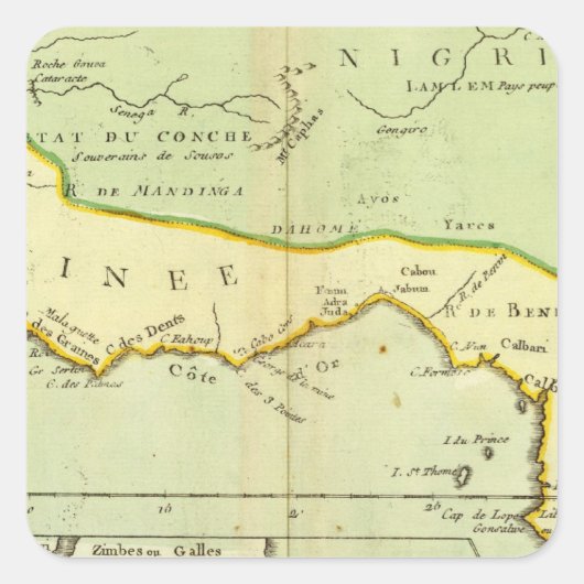 Afrika, Madagaskar Quadratischer Aufkleber (Vorderseite)
