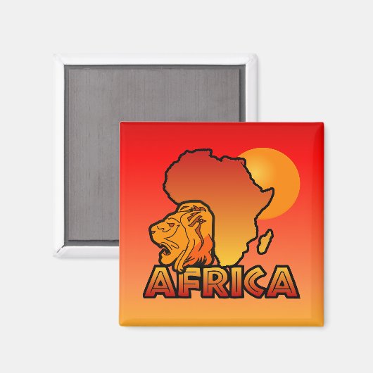 Afrika-Magnet Magnet (Vorderseite/Rückseite)
