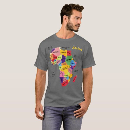 Afrika Map Artwork T-Shirt (Vorne ganz)