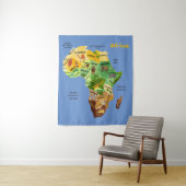 Afrika Map Artwork Tapestry Wandteppich (Beispiel)