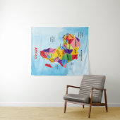Afrika Map Artwork Wandteppich (Beispiel (Horizontal))