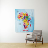 Afrika Map Artwork Wandteppich (Beispiel)