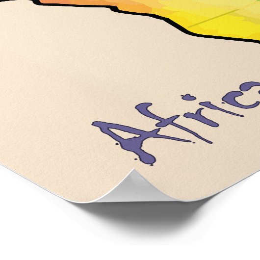 Afrika Map Print, Value Poster Paper (Matte) (Ecke)