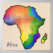 Afrika Map Print, Value Poster Paper (Matte) (Vorne)