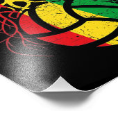 Afrika Map Volleyball Fotodruck (Ecke)