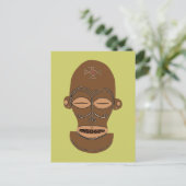 Afrika Maske Mask Djokwe Postkarte (Stehend Vorderseite)