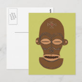 Afrika Maske Mask Djokwe Postkarte (Vorne/Hinten)