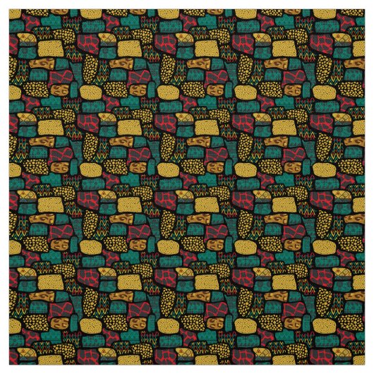 Afrika Mehrfarbig Stoff (Muster)