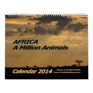 AFRIKA - Million Tier-Kalender 2014 (Zwei-Seite Kalender