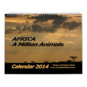 AFRIKA - Million Tier-Kalender 2014 (Zwei-Seite Kalender (Titelbild)