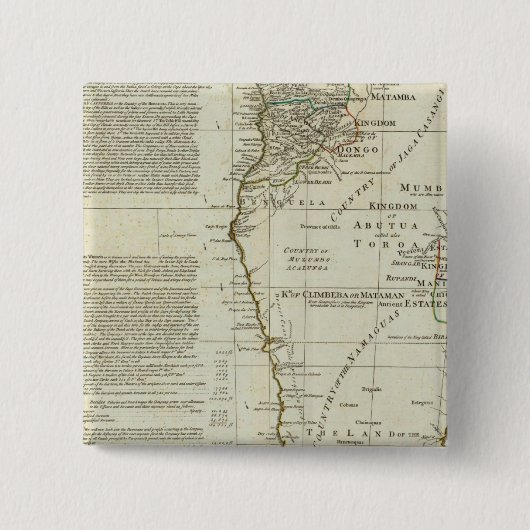Afrika mit all seinen Staaten, Königreichen Button (Vorderseite)