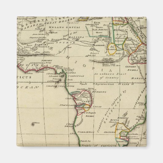 Afrika mit Grenzen Magnet (Vorne)