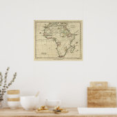 Afrika mit Grenzen Poster (Küche)