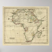 Afrika mit Grenzen Poster (Vorne)
