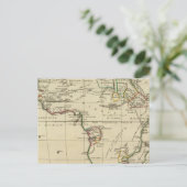 Afrika mit Grenzen Postkarte (Stehend Vorderseite)